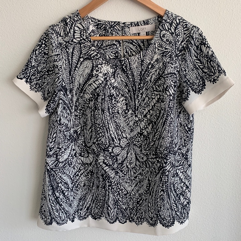 LOFT Short Sleeve Blouse